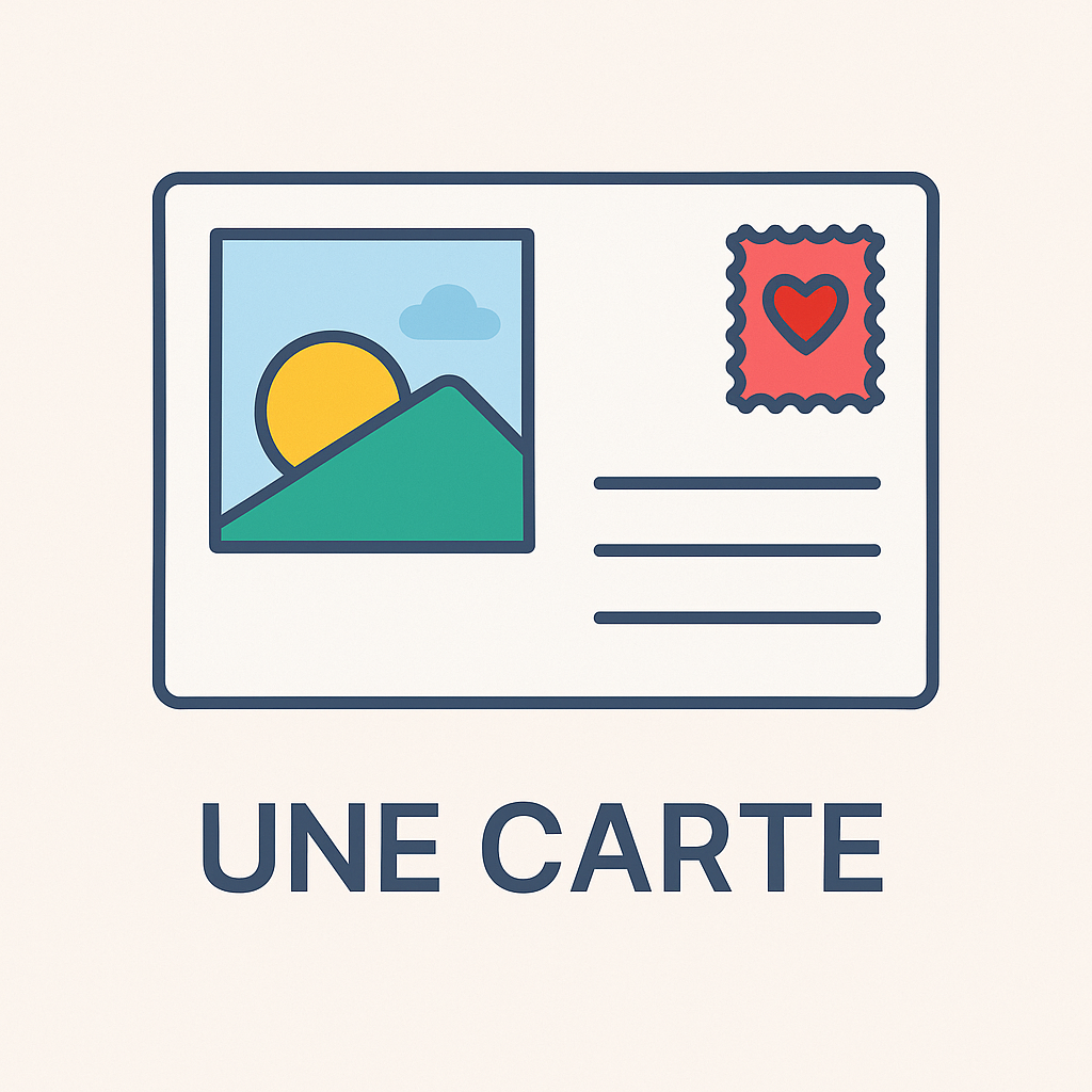 Illustration Une carte, une attention